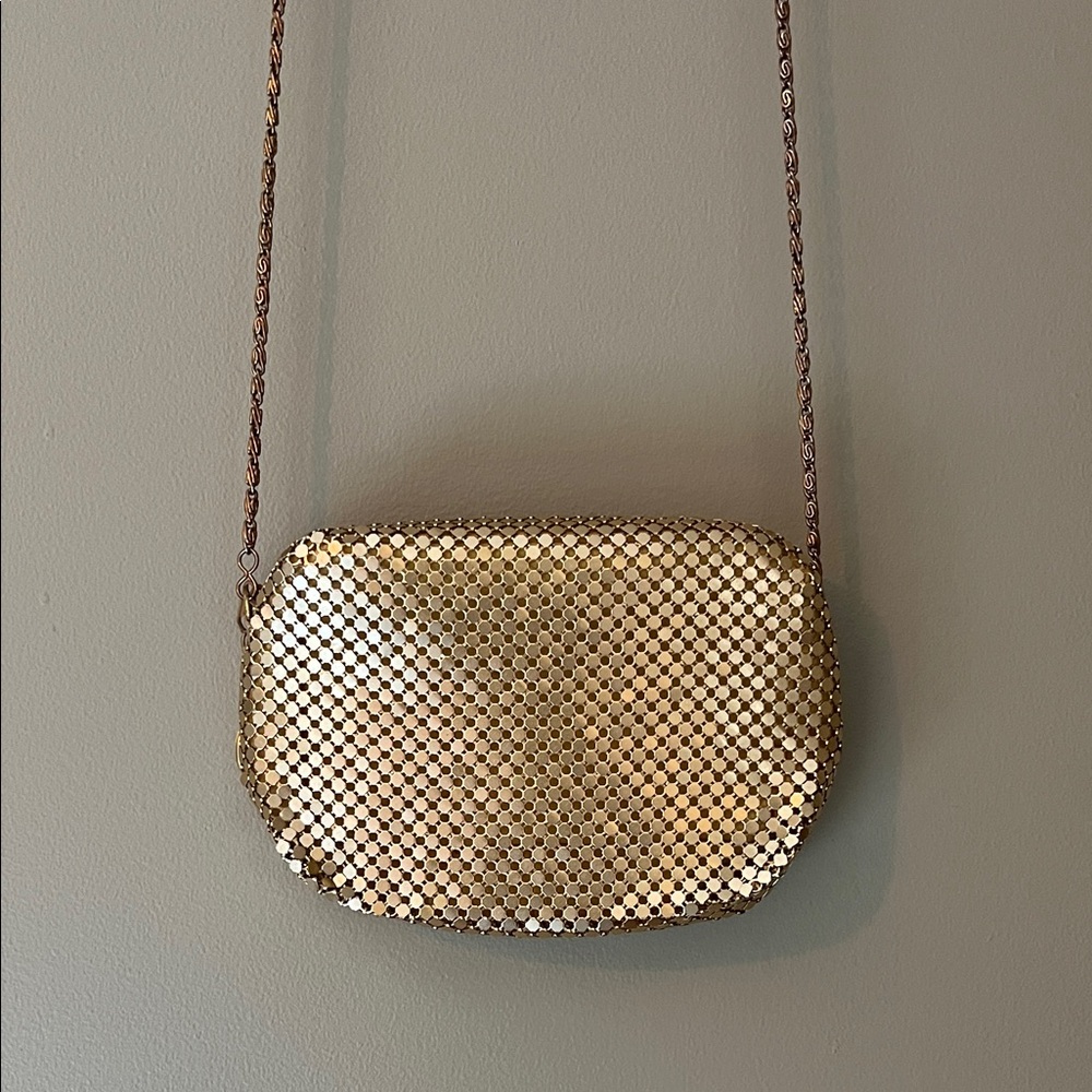 Gold Mesh Crossbody Bag